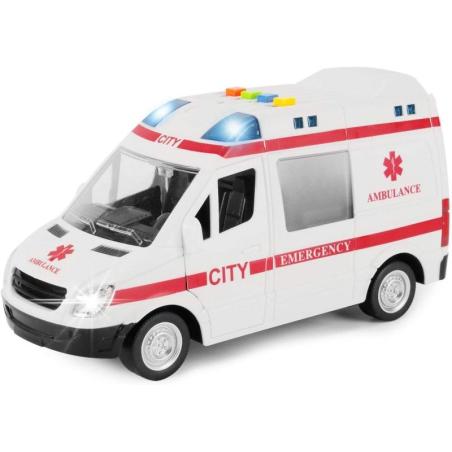 Autko AMBULANS światło dźwięk odgłosy otwierane drzwi