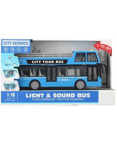 Miejski autobus turystyczny otwierane drzwi światło dźwięk HH-POLAND Kolejki i tory 23017-CEK 1