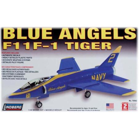 Model Plastikowy Do Sklejania Lindberg (USA) Samolot F-11 Tiger Blue Angels Lindberg Modele do sklejania 70542-KJA 1