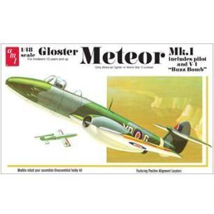 Model plastikowy AMT - Odrzutowiec Gloster Meteor MK-1 Fighter Jet AMT Modele do sklejania AMT825-KJA 1