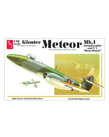 Model plastikowy AMT - Odrzutowiec Gloster Meteor MK-1 Fighter Jet AMT Modele do sklejania AMT825-KJA 1