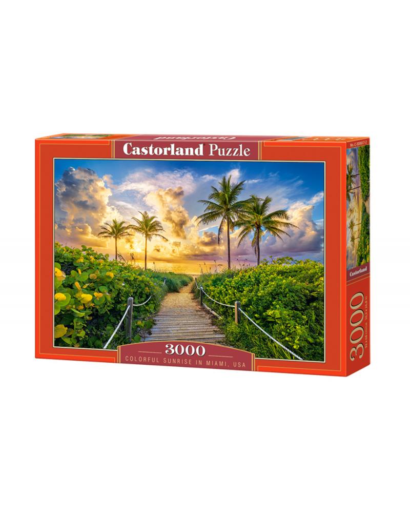 CASTORLAND Puzzle 3000el. Colorful Sunrise in Miami, USA - Wschód Słońca w Miami  Puzzle KX4776-IKA 2