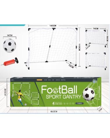 Bramka piłkarska do piłki nożnej dla dzieci 2w1 143x110x70cm  Pozostałe zabawki dla dzieci KX4876-IKA 1