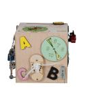Kostka manipulacyjna drewniana sensoryczna 20,5cm  Pozostałe zabawki dla dzieci KX4631-IKA 2