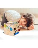 Kostka manipulacyjna drewniana sensoryczna 20,5cm  Pozostałe zabawki dla dzieci KX4631-IKA 5