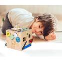 Kostka manipulacyjna drewniana sensoryczna 20,5cm  Edukacyjne zabawki KX4631-IKA 5