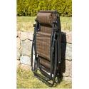 Fotel leżak ogrodowy składany z daszkiem zagłówkiem brąz  H1 VK1 Meble ogrodowe 23309-CEK 2