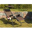 Fotel leżak ogrodowy składany z daszkiem zagłówkiem brąz  H1 VK1 Meble ogrodowe 23309-CEK 6