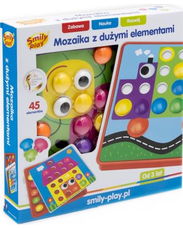 Mozaika dla Maluszka 12 obrazków 45 elementów SMILY Edukacyjne zabawki 23357-CEK 1