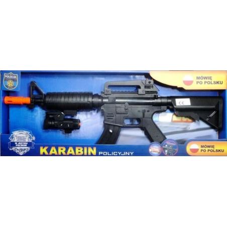 Karabin policyjny z modułem głosowym w języku polskim HASBRO Militarne zabawki 23390-CEK 1