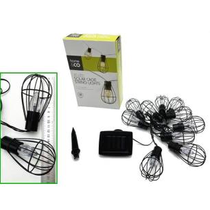 Lampki ogrodowe solarne żarówki girlanda loft 10LED