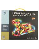 Klocki magnetyczne dla małych dzieci świecące 76 elementów  Klocki KX4771_1-IKA 8