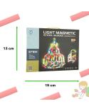Klocki magnetyczne dla małych dzieci świecące 102 elementy  Klocki KX4771_2-IKA 4
