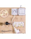 Tablica manipulacyjna drewniana różowy zegar 75x50cm  Pozostałe zabawki dla dzieci KX4630_1-IKA 5