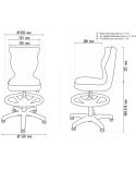 Krzesło biurkowe Entelo Petit odcienie szarości  R1 ENTELO Krzesła obrotowe 23432-CEK 5