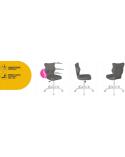Krzesło biurkowe Entelo Petit odcienie szarości  R1 ENTELO Krzesła obrotowe 23435-CEK 4