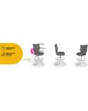 Krzesło biurkowe Entelo Petit odcienie szarości  R1 ENTELO Krzesła obrotowe 23441-CEK 4