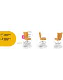Krzesło biurkowe Entelo Petit odcienie żółtego  R1 ENTELO Krzesła obrotowe 23445-CEK 4