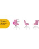 Krzesło biurkowe Entelo PETIT różowy  R1 ENTELO Krzesła obrotowe 23446-CEK 4