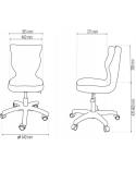 Krzesło biurkowe Entelo PETIT różowy  R1 ENTELO Krzesła obrotowe 23446-CEK 7