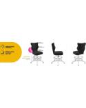 Krzesło biurkowe Entelo Petit czarny  R1 ENTELO Krzesła obrotowe 23450-CEK 4