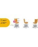 Krzesło biurkowe Entelo Petit odcienie żółtego  R1 ENTELO Krzesła obrotowe 23452-CEK 4