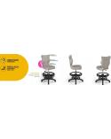Krzesło biurkowe Entelo Petit odcienie szarości  R1 ENTELO Krzesła obrotowe 23456-CEK 4