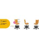 Krzesło biurkowe Entelo Petit odcienie żółtego  R1 ENTELO Krzesła obrotowe 23457-CEK 4