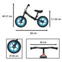 Rowerek biegowy Trike Fix Balance czarno-niebieski  Pozostałe rowery i pojazdy KX4544-IKA 8