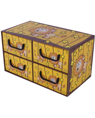 Pudełko kartonowe 4 szuflady poziome SAWANNA LEW MissSpace Pojemniki i skrzynie 877314-DPM 1