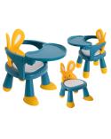 Krzesełko stolik do karmienia i zabawy żółto-niebieski  Akcesoria dla dzieci KX5846-IKA 2