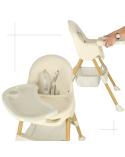 Krzesełko do karmienia z pojemnikiem tacką kolor szary  Akcesoria dla dzieci KX4516-IKA 6