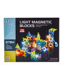 Świecące Klocki Magnetyczne, Tor Kulkowy Dla Kulek 75 Elementów Kulodrom  Klocki 2301-KJA 2