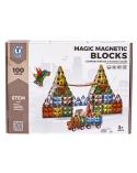 Klocki Magnetyczne, Tor Kulkowy Dla Kulek 100 Elementów Kulodrom  Klocki 9904-KJA 2