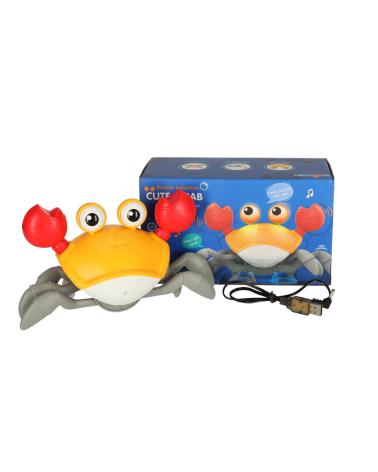 Krab pełzający interaktywny z dźwiękiem żółty  Edukacyjne zabawki KX4896-IKA 1