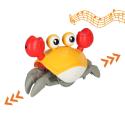 Krab pełzający interaktywny z dźwiękiem żółty  Edukacyjne zabawki KX4896-IKA 3