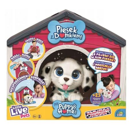 Little Live Pets Interaktywny Piesek z domkiem Dalmatyńczyk MOOSE Maskotki 23581-CEK 1