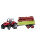 Traktor ciągnik pojazd rolniczy z przyczepą + pale drzewne  Samochody i pojazdy KX5908-IKA 3