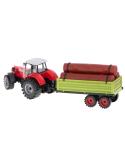 Traktor ciągnik pojazd rolniczy z przyczepą + pale drzewne  Samochody i pojazdy KX5908-IKA 9