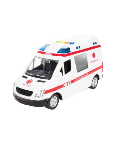 Karetka ambulans z dźwiękiem napędem 1:16  Pozostałe zabawki dla dzieci KX5408-IKA 1