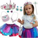 Kostium strój królowa księżniczka korona torebka 9 elementów  Pozostałe zabawki dla dzieci KX4432-IKA 1