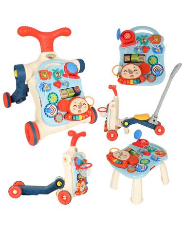 Pchacz chodzik jeździk stolik interaktywny 5w1  Edukacyjne zabawki KX4609-IKA 1
