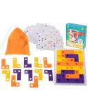 Gra logiczna układanka klocki tetris łamigłówka+ karty 42el.  Edukacyjne zabawki KX5349-IKA 1