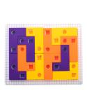 Gra logiczna układanka klocki tetris łamigłówka+ karty 42el.  Edukacyjne zabawki KX5349-IKA 5