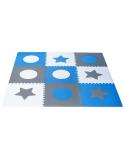 Puzzle piankowe mata dla dzieci 180x180cm 9 elementów szaro-niebieska  Edukacyjne zabawki KX4506-IKA 3