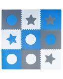 Puzzle piankowe mata dla dzieci 180x180cm 9 elementów szaro-niebieska  Edukacyjne zabawki KX4506-IKA 4