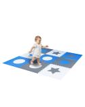 Puzzle piankowe mata dla dzieci 180x180cm 9 elementów szaro-niebieska  Edukacyjne zabawki KX4506-IKA 7