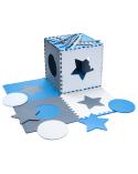Puzzle piankowe mata dla dzieci 180x180cm 9 elementów szaro-niebieska  Edukacyjne zabawki KX4506-IKA 11