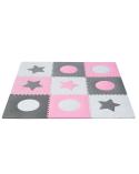 Puzzle piankowe mata dla dzieci 180x180cm 9 elementów szaro-różowa  Edukacyjne zabawki KX4506_1-IKA 2