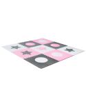 Puzzle piankowe mata dla dzieci 180x180cm 9 elementów szaro-różowa  Edukacyjne zabawki KX4506_1-IKA 4
